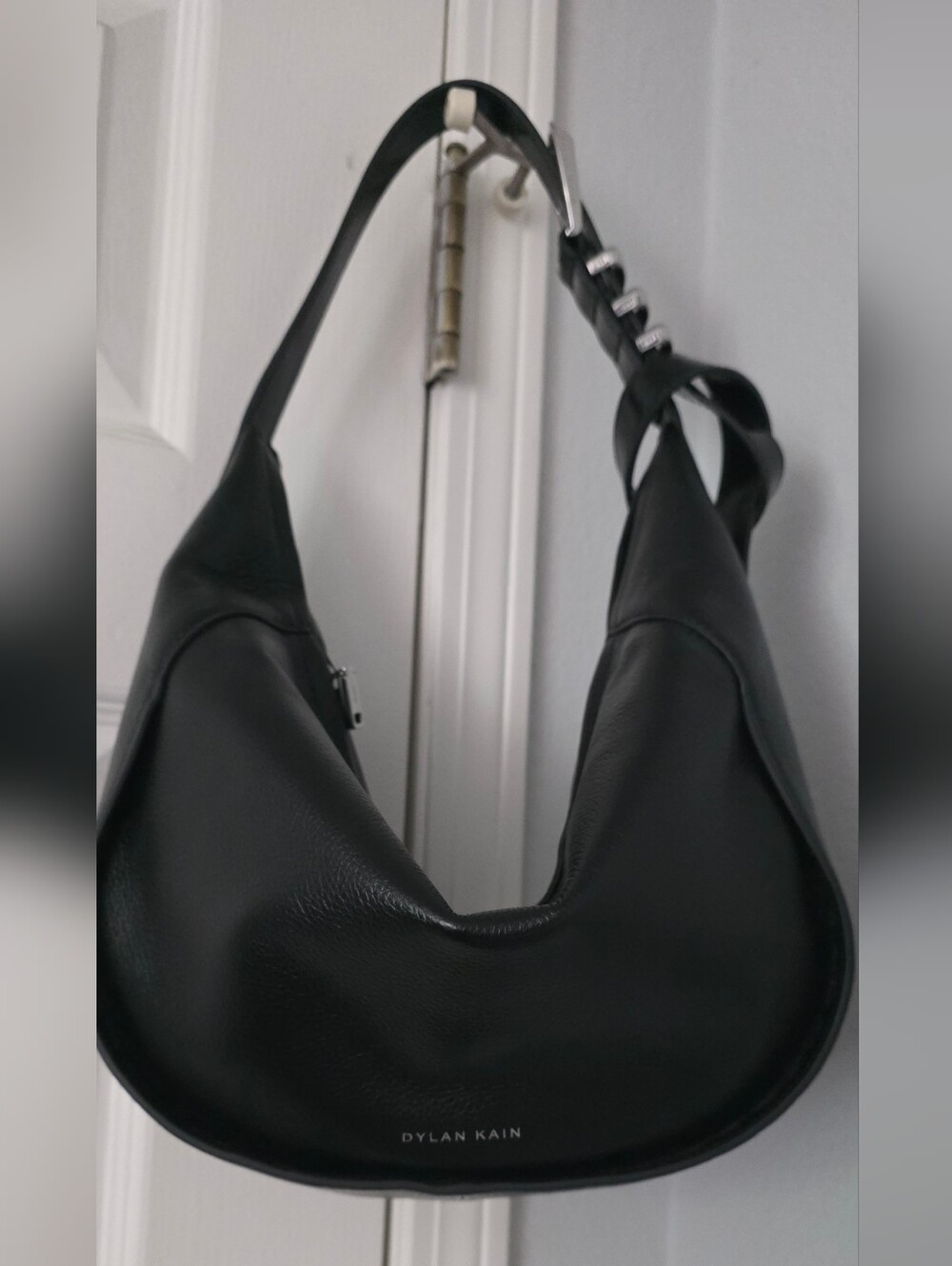 TRADE ACCEPT Dylan Kain Black Leather Hobo Bag